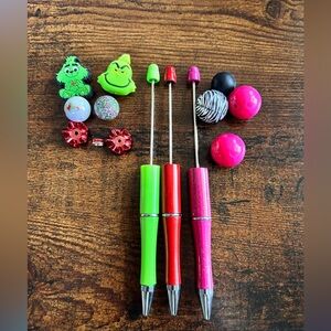 Pens + beads